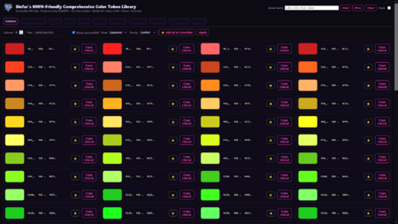 Sinfar Color Tokens - Sinfar